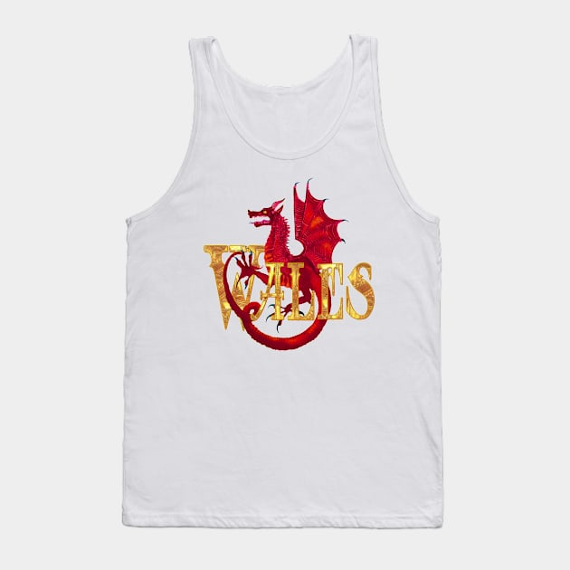 WALES RED DRAIG Tank Top by FurEVER Art